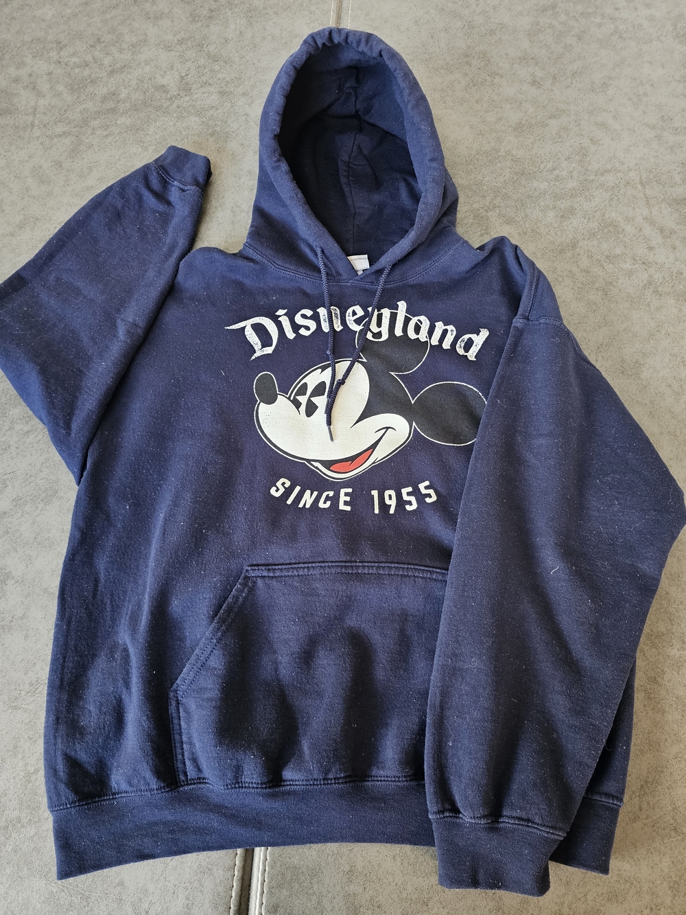 Disney Navy Blue Pullover Hoodie with White Tag Size Large